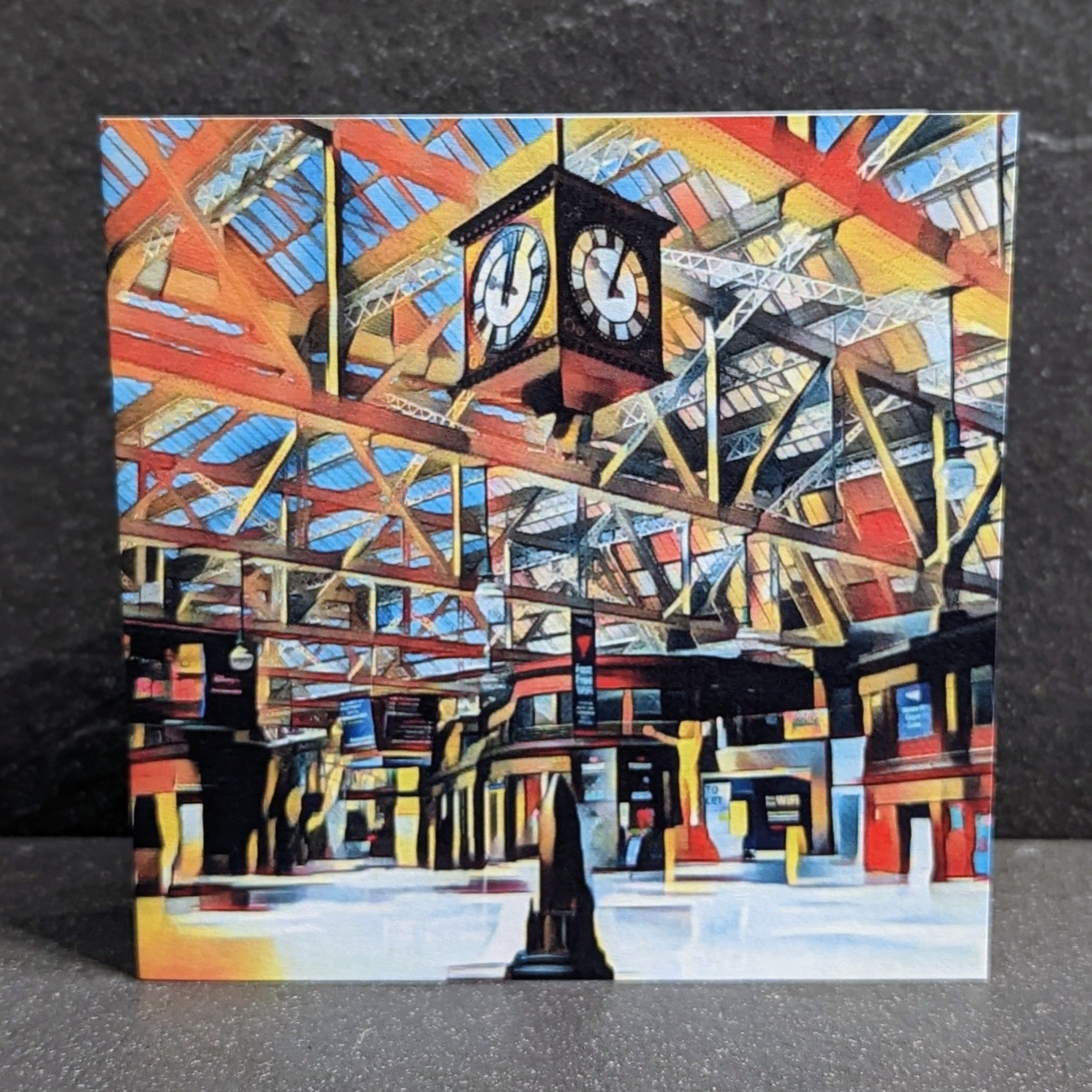 Glasgow's Central Station Art Card by penny black