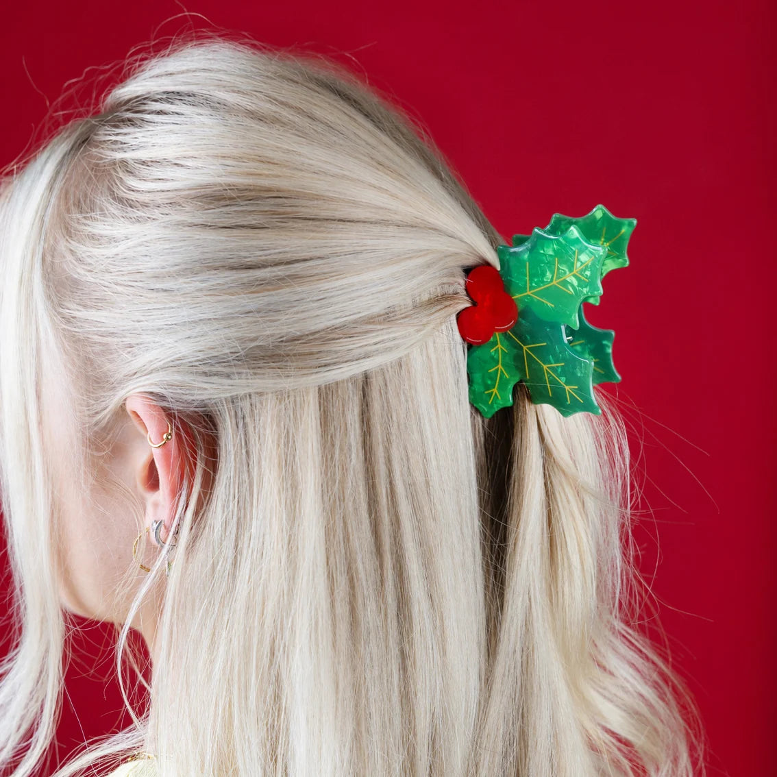 Holly Claw Christmas Hair Clip By Penny Black