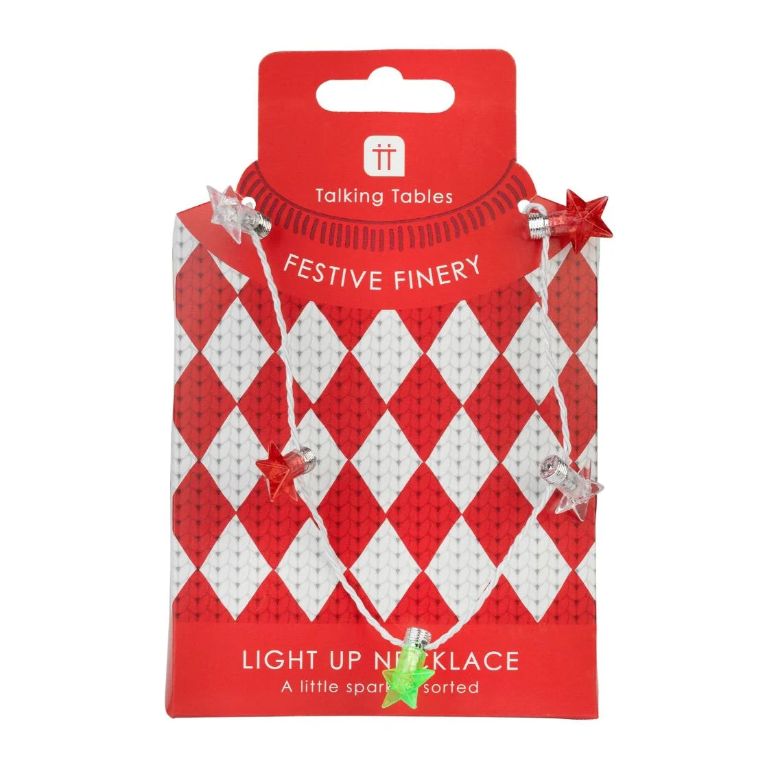 Christmas Light Up Stars LED Necklace By Penny Black