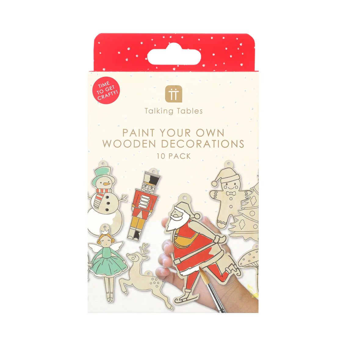 Fun Guy Santa Paint Your Own Wooden Christmas Decorations Craft Kit By Penny Black