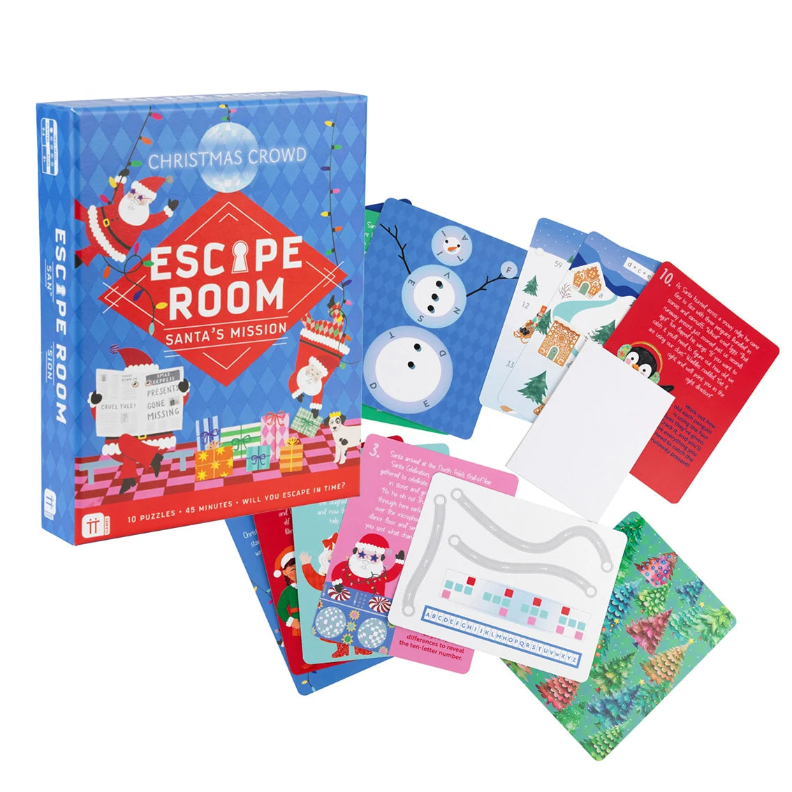 Christmas Crowd Santa's Mission Escape Room Game By Penny Black