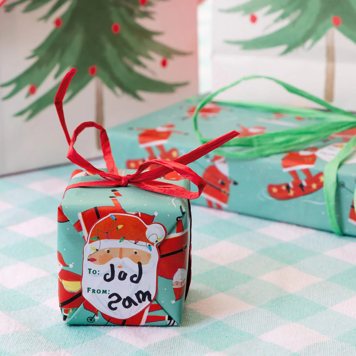Fun Guy Santa Christmas Gift Label Stickers 70 Pk By Penny Black