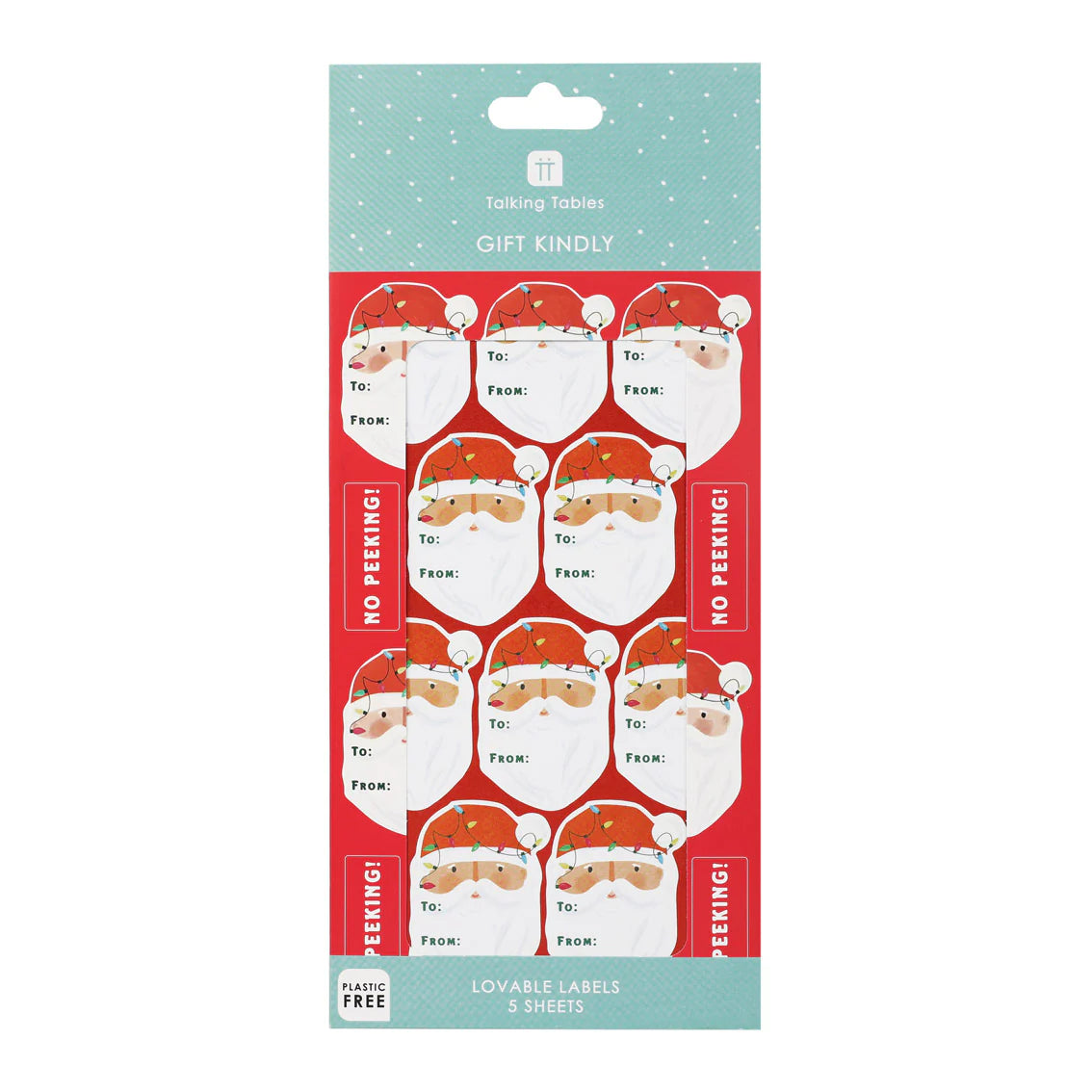 Fun Guy Santa Christmas Gift Label Stickers 70 Pk By Penny Black