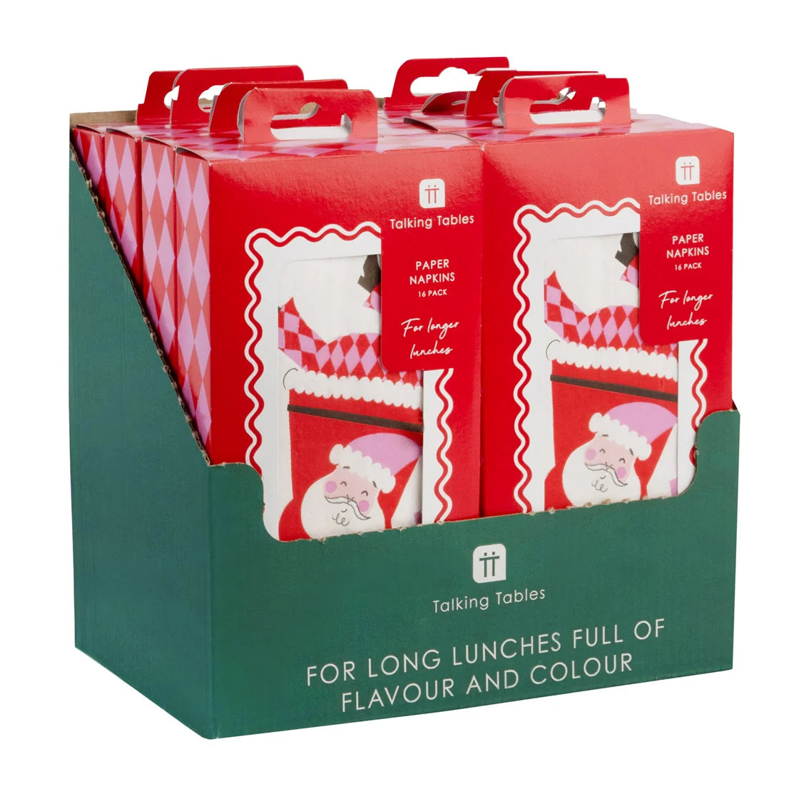 Fun Santa Long Paper Napkins 16 Pack By Penny Black