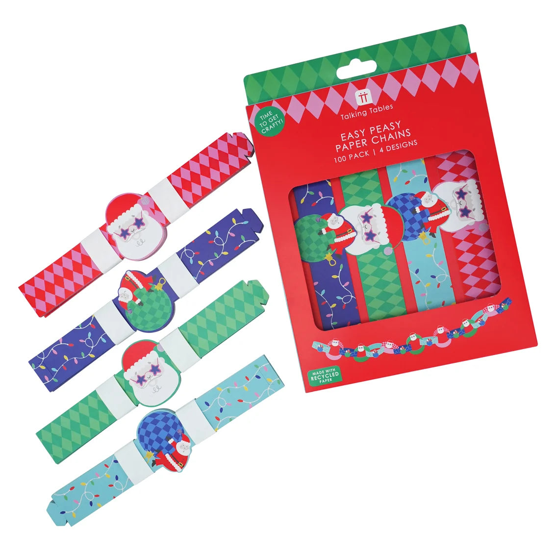 Fun Santa Christmas Paper Chains Kit By Penny Black