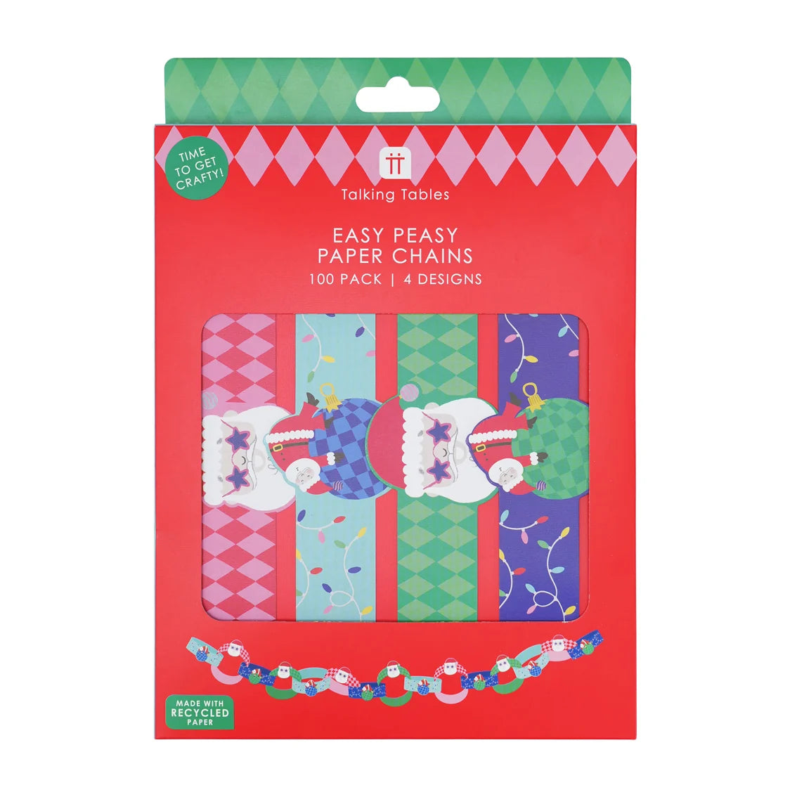 Fun Santa Christmas Paper Chains Kit By Penny Black