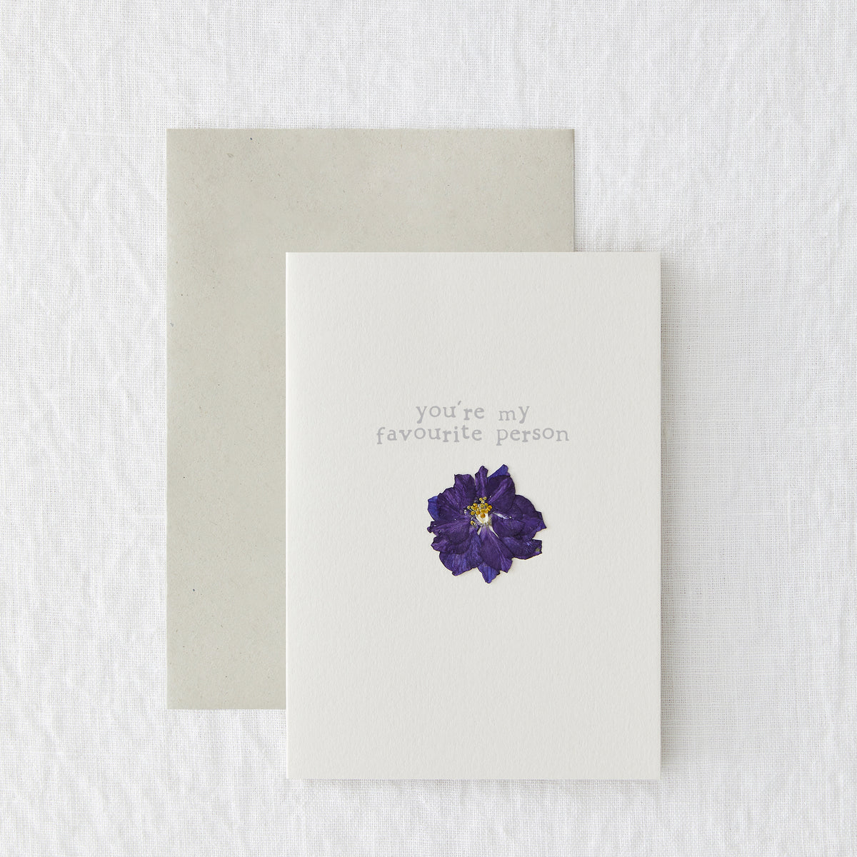 You&#39;re My Favourite Person Pressed Flower Card by penny black