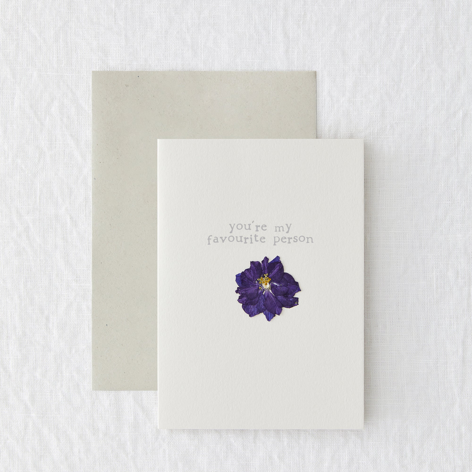 You're My Favourite Person Pressed Flower Card by penny black
