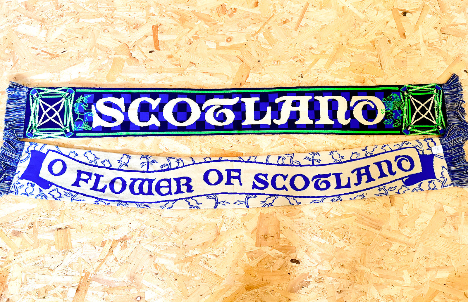 O Flower Of Scotland Scottish Knitted Scarf By Penny Black