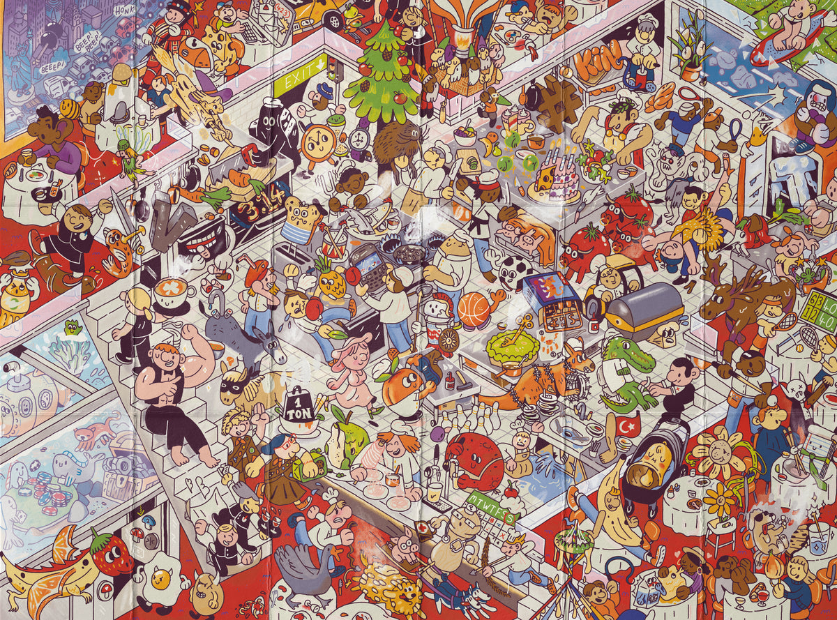 Riddle Pics - Food Edition Game showing unfolded product by penny black