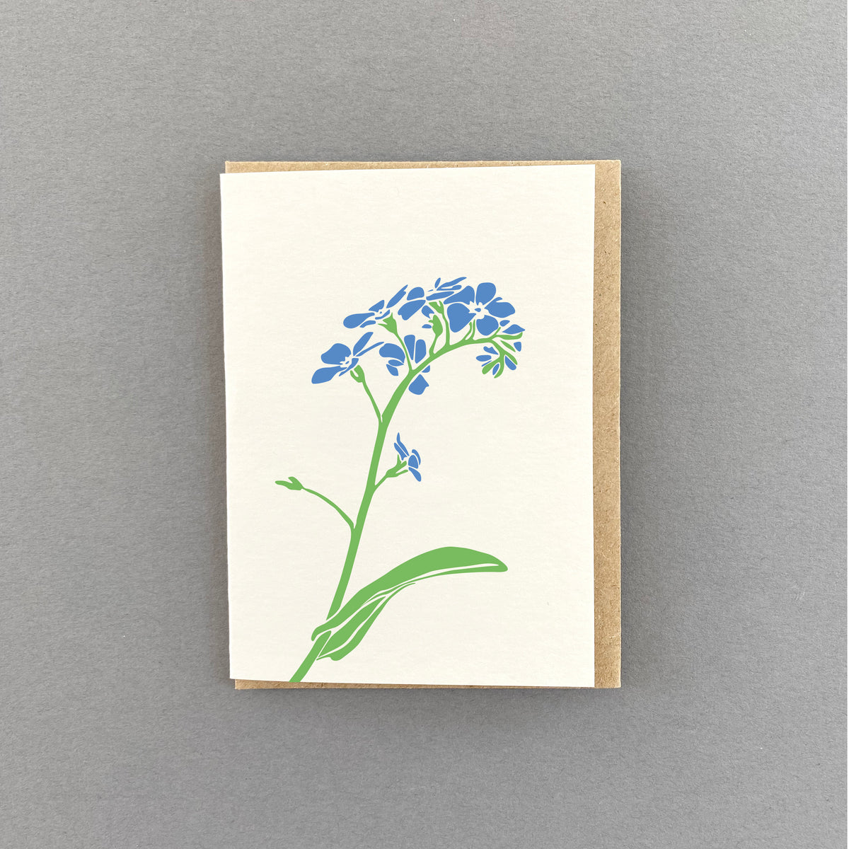 Flora Forget-me-not Little Letterpress Notecard