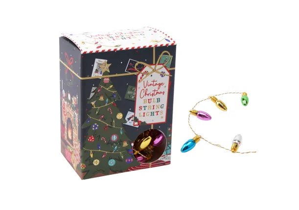 Vintage Christmas Bulb String Lights by penny black