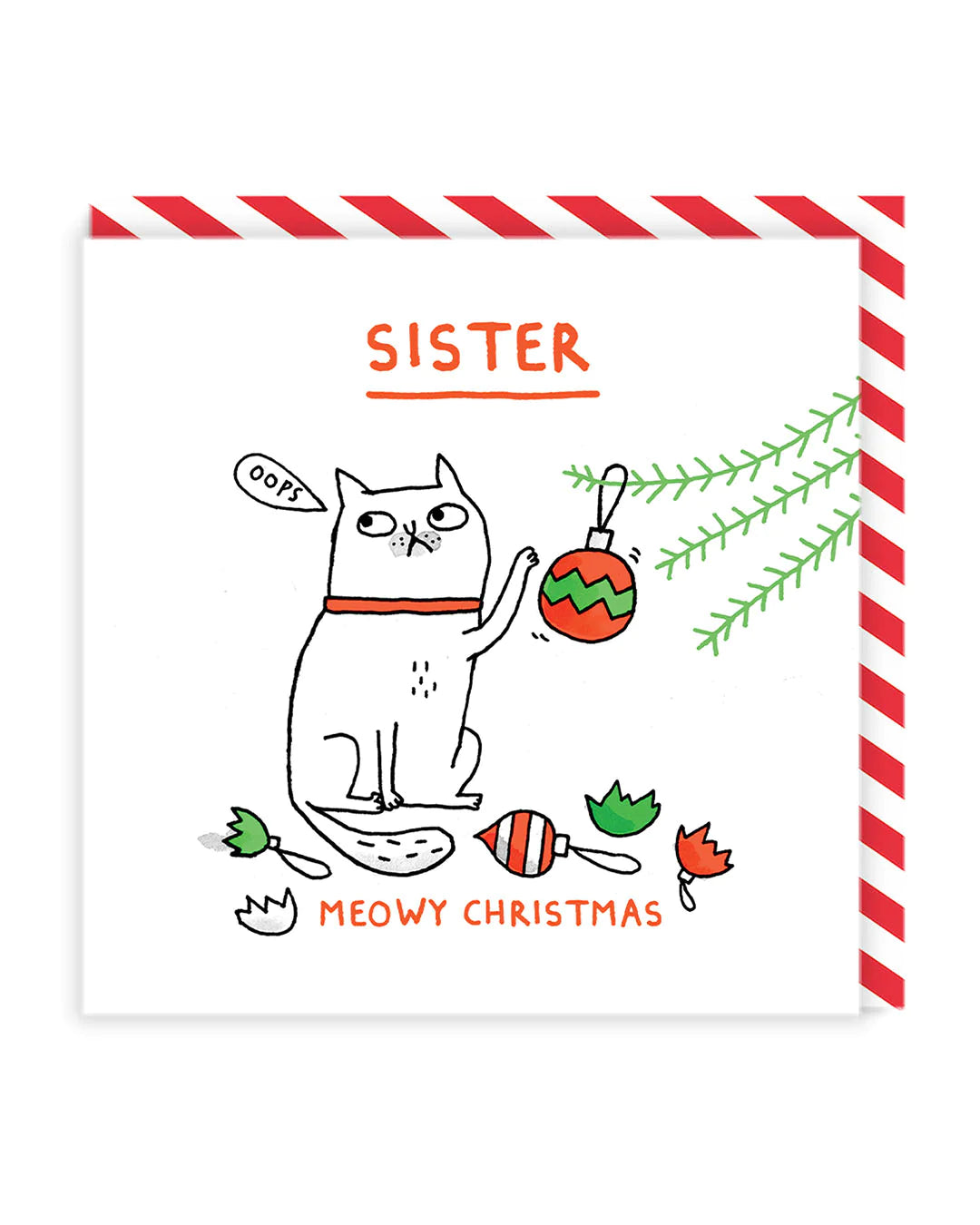 Sister Meowy Gemma Correll Christmas Card by Penny black