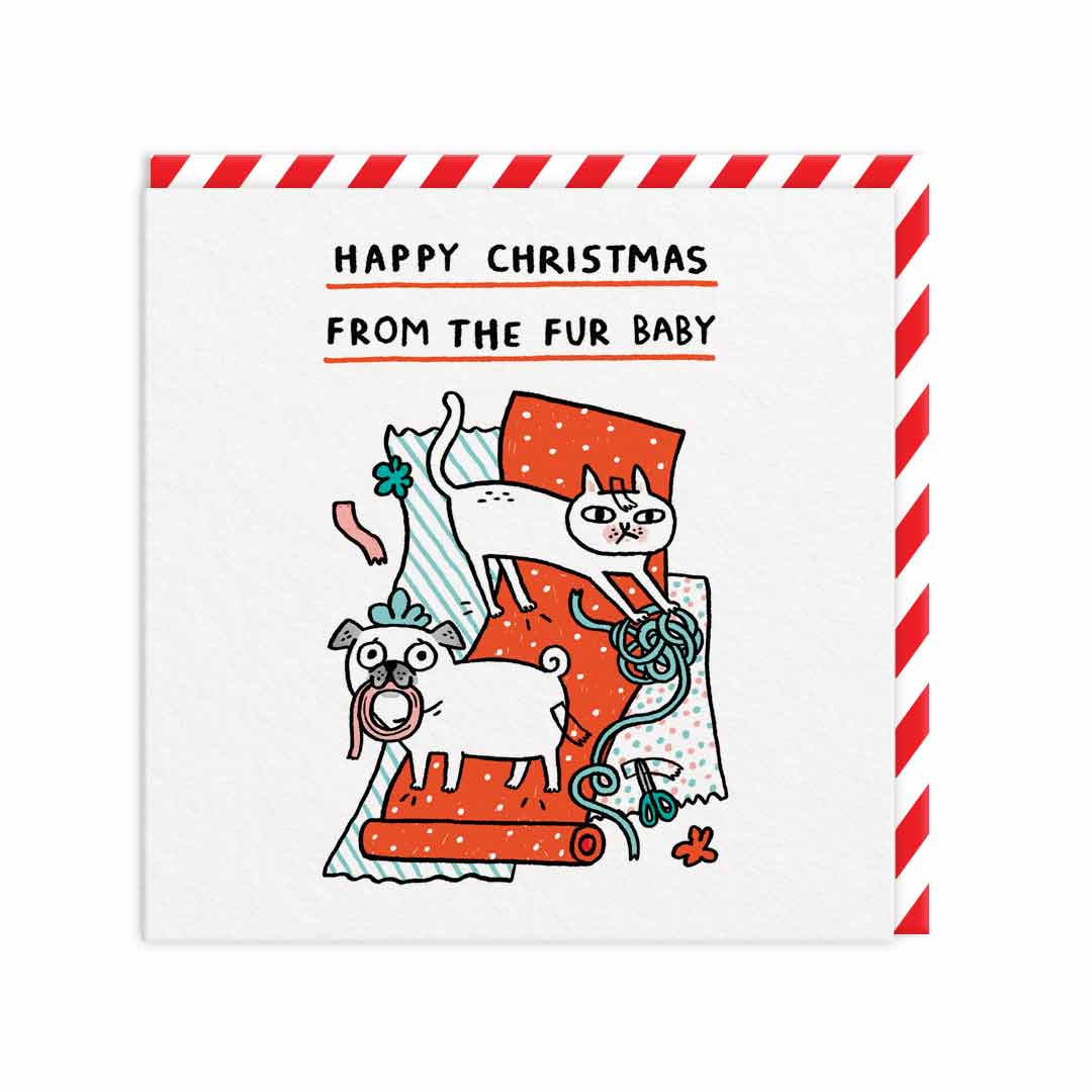 Happy Christmas From The Fur Baby Funny Gemma Correll Card