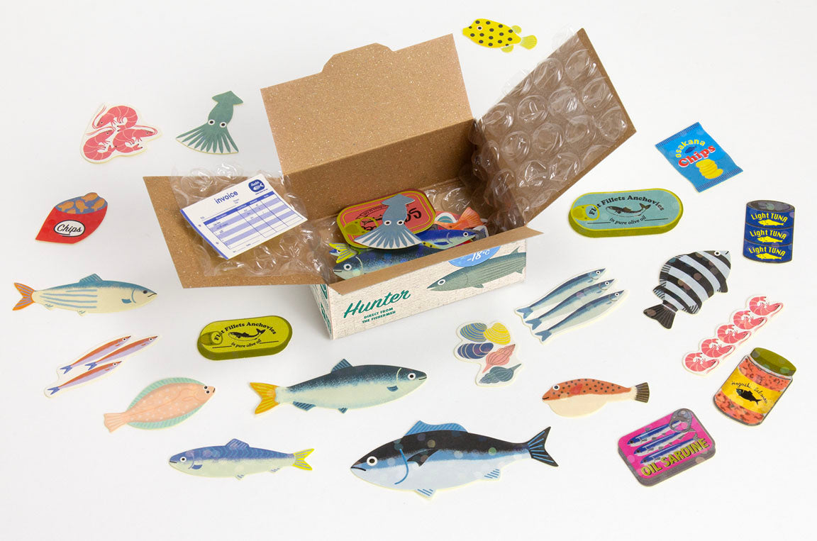 Greeting Life Haco Sticker Box Set - Fish By Penny Black