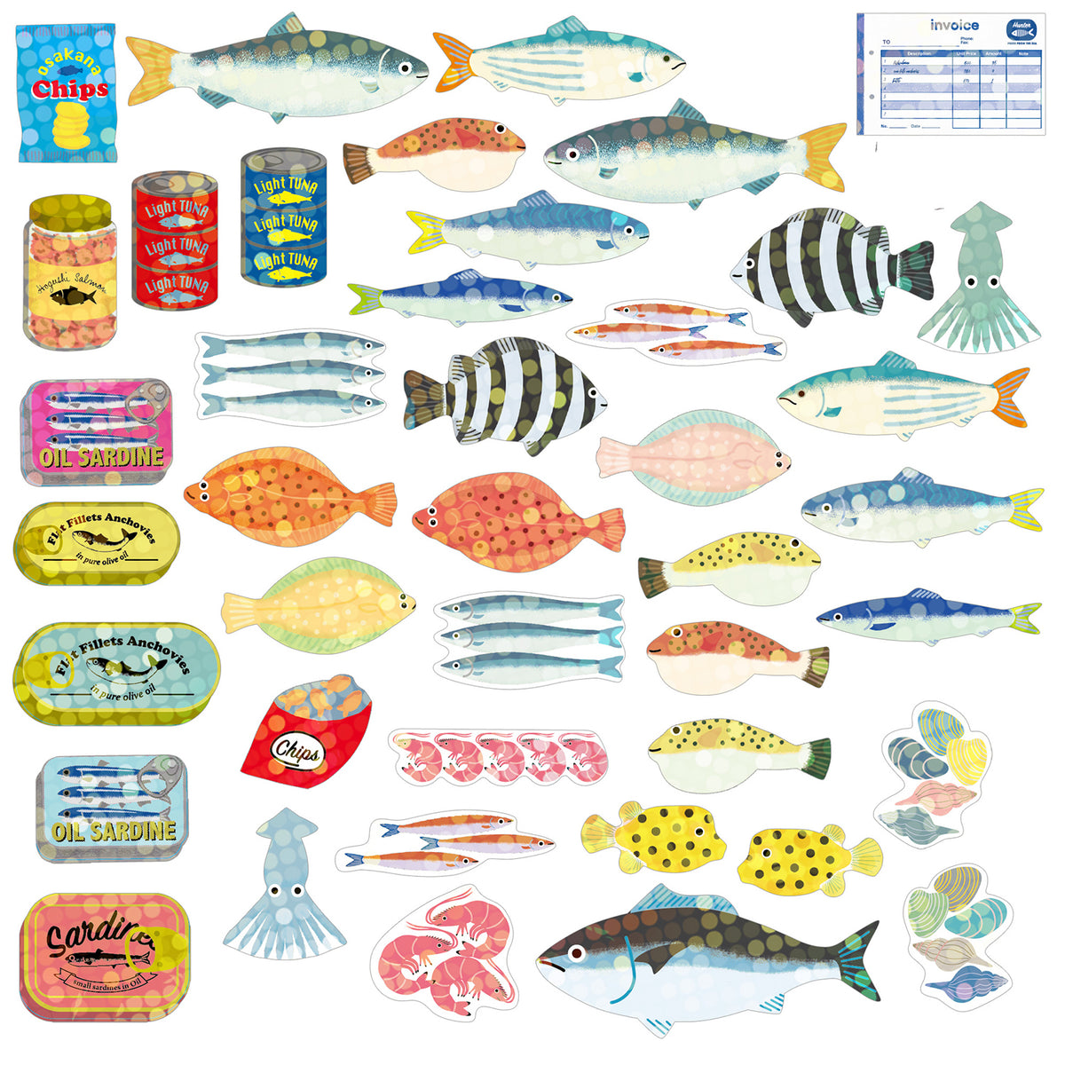 Greeting Life Haco Sticker Box Set - Fish By Penny Black
