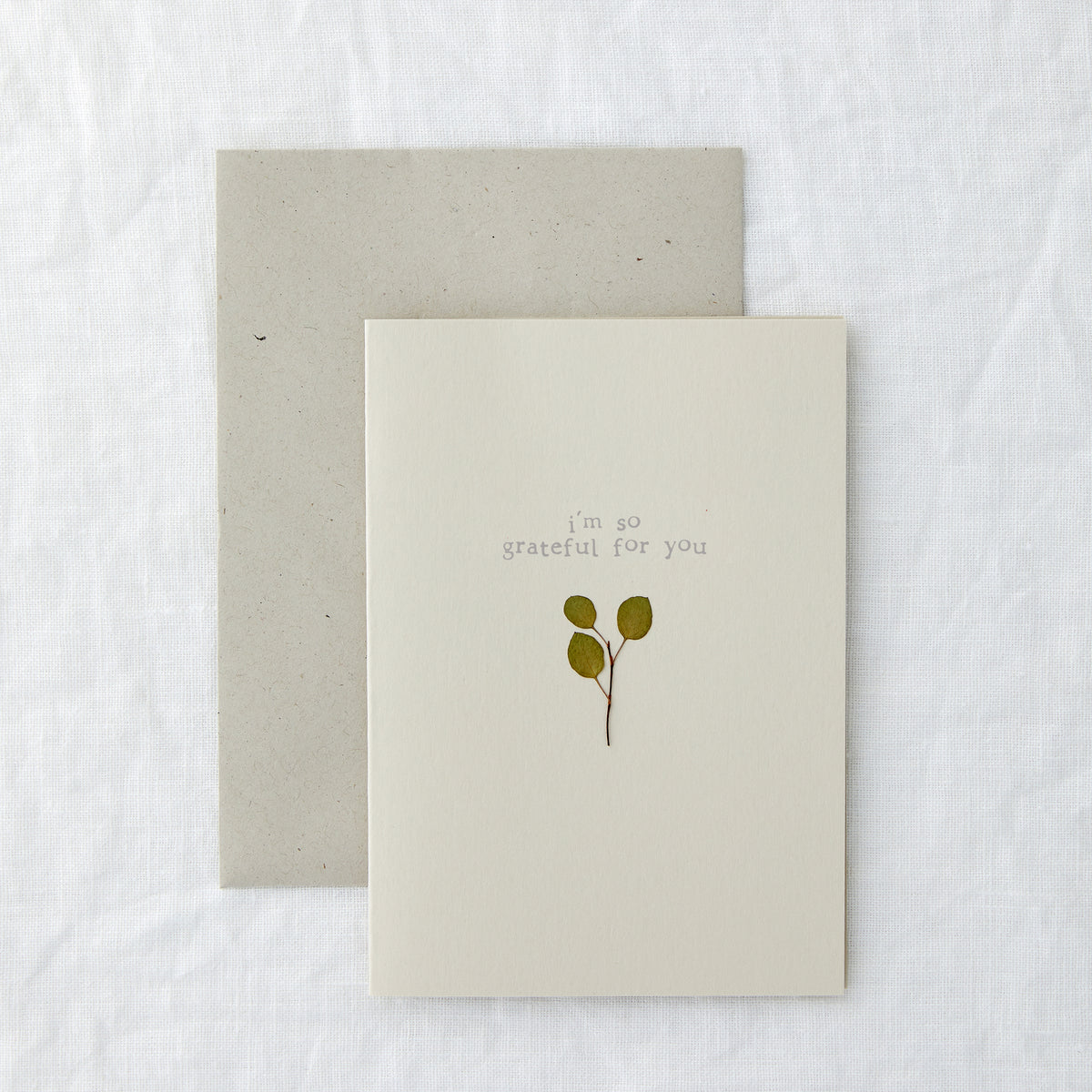 So Grateful For You Pressed Leaves Card by penny black