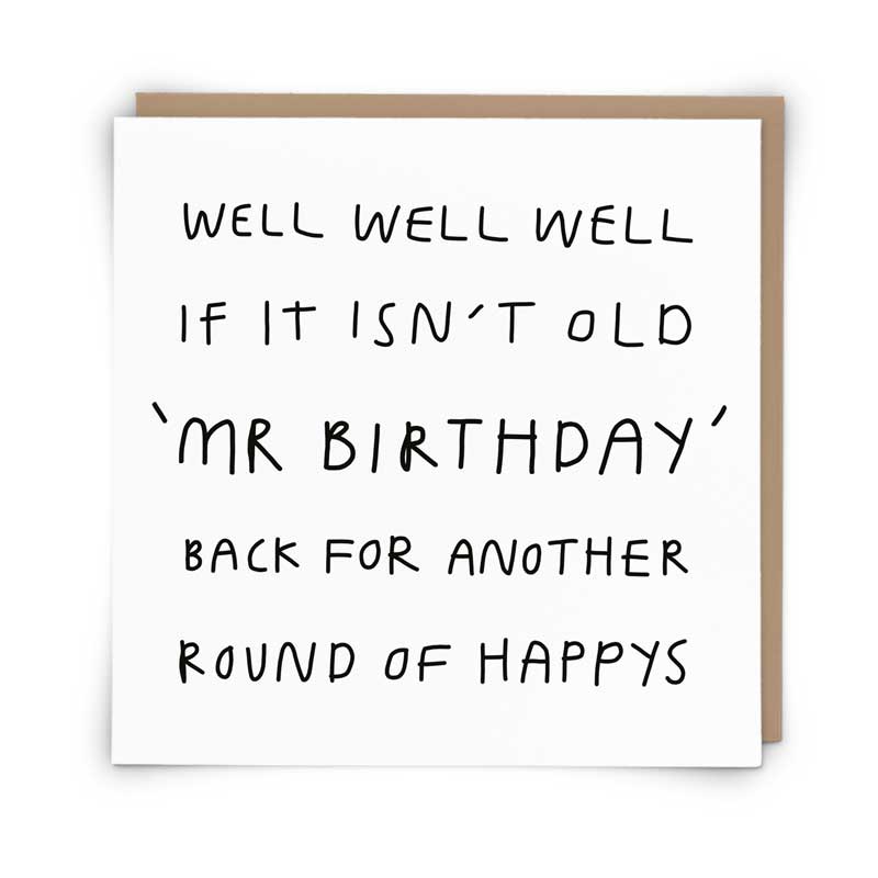 Back For A Round Of Happys Funny Birthday Card from Penny Black