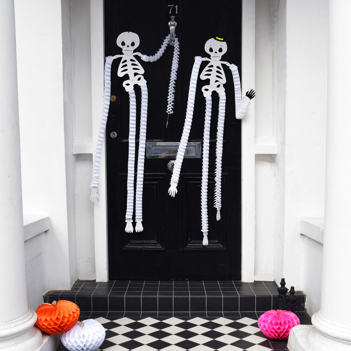 Skeletons Paper Honeycomb Halloween Decorations 2 Pk