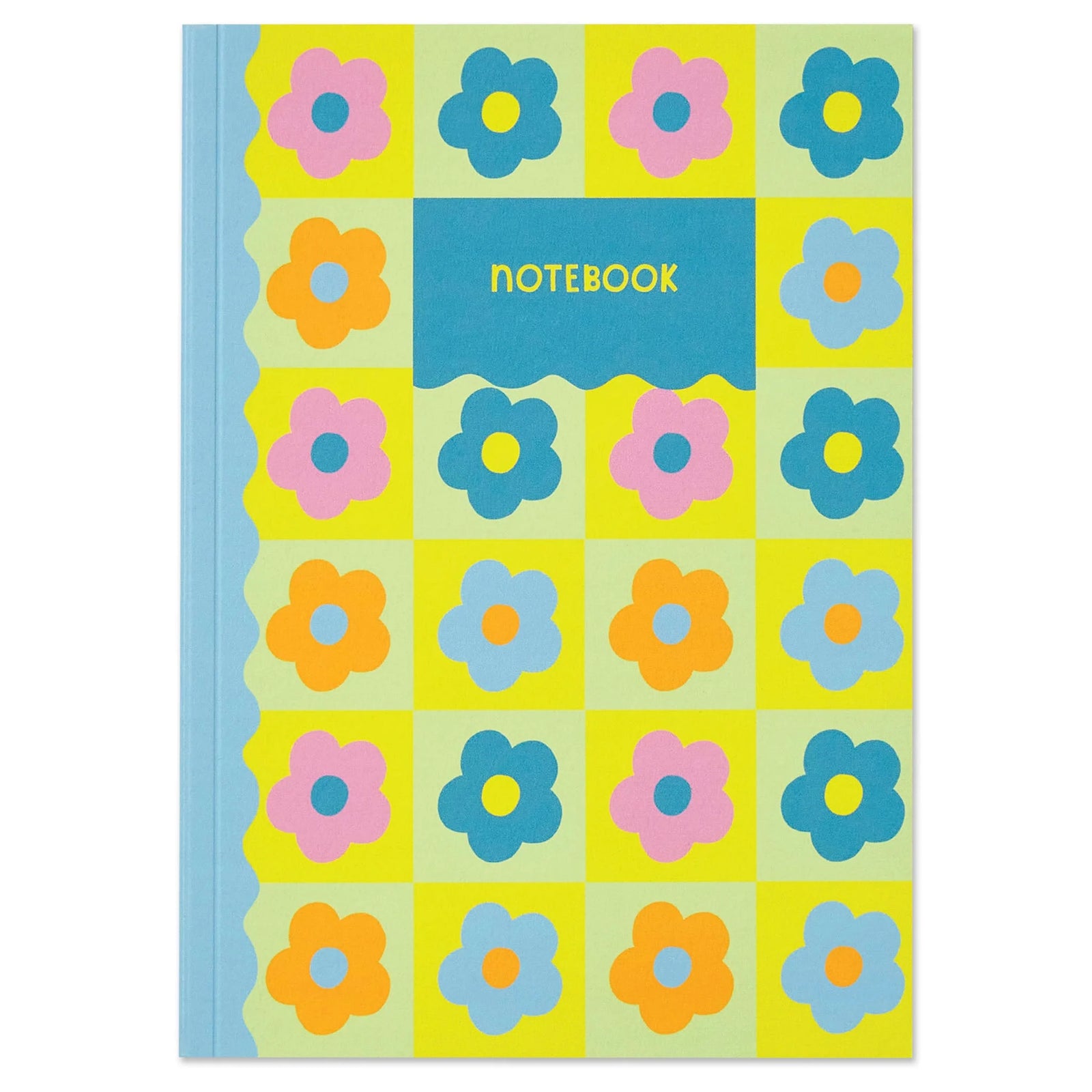 Raspberry Blossom Flower Power Blue Lined Notebook By Penny Black