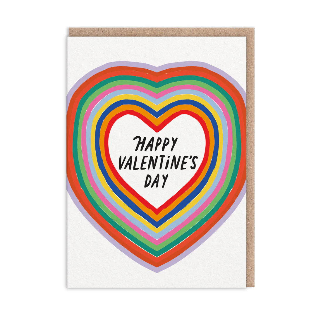 Rainbow Hearts In Hearts Happy Valentine's Day Card By Penny Black