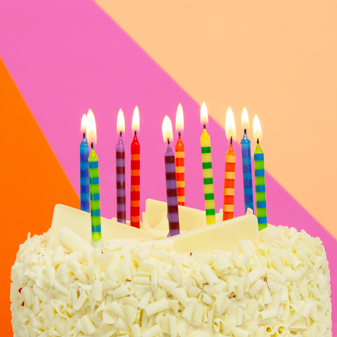 Birthday Bash Striped Candles