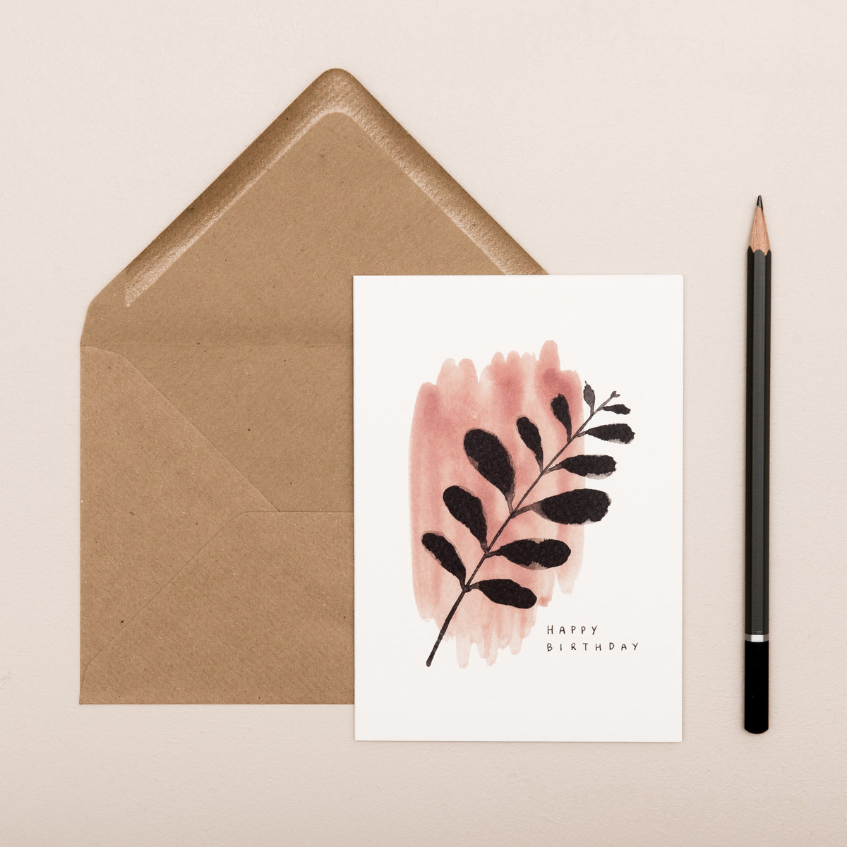 Leaf Birthday Autumn Abstract Card by penny black