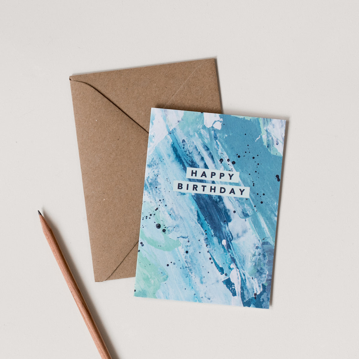 Ocean Marble Birthday Card by penny black