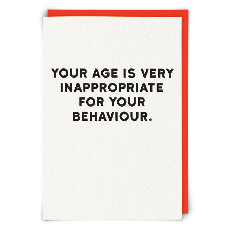 Age Inappropriate Behaviour Funny Card at Penny Black