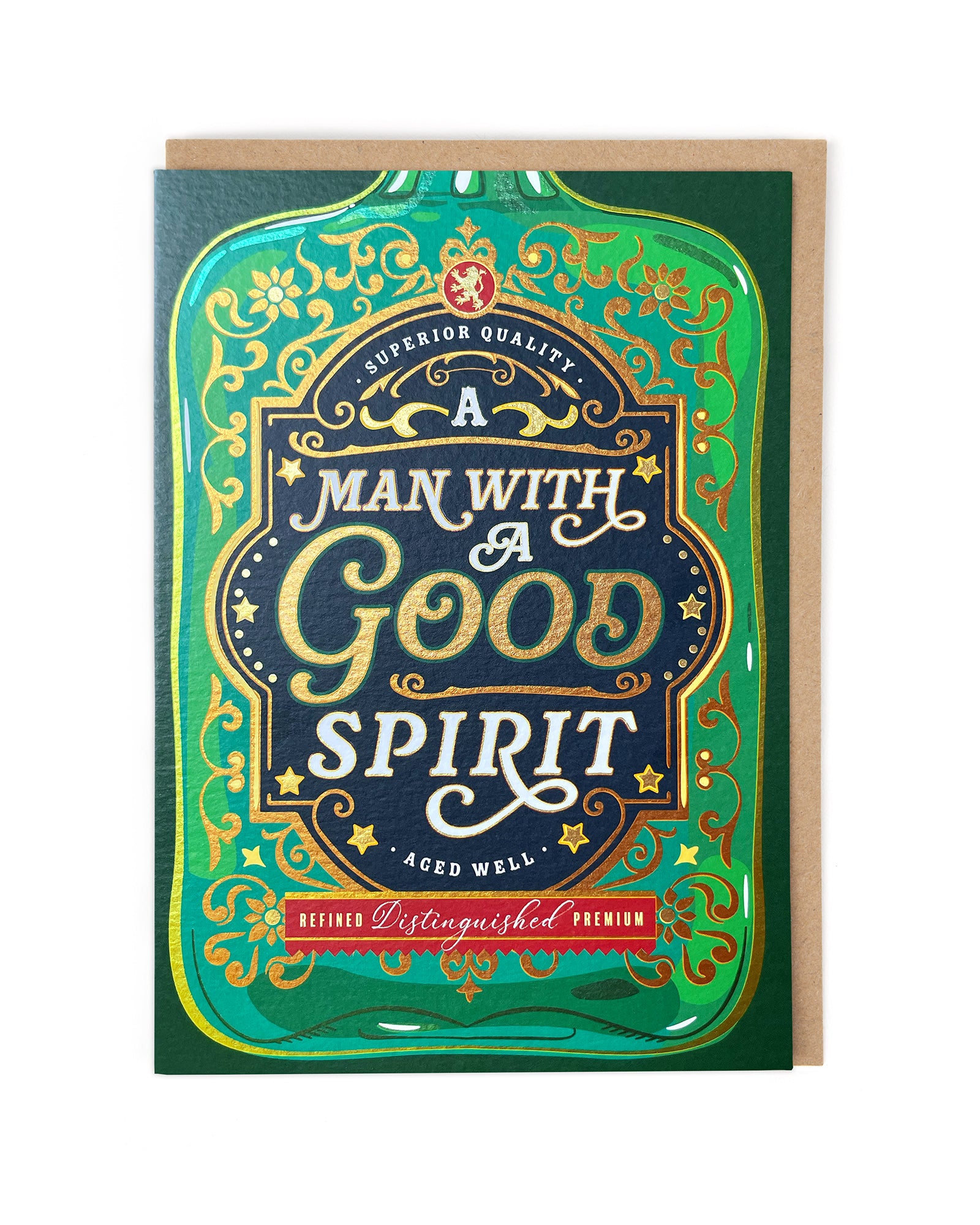Man with Good Spirit Father's Day Card by penny black