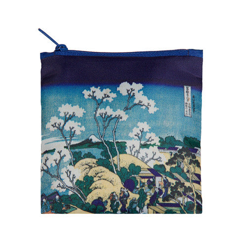 Katsushika Hokusai Fuji From Gotenyama LOQI Recycled Shopping Bag In Pouch By Penny Black