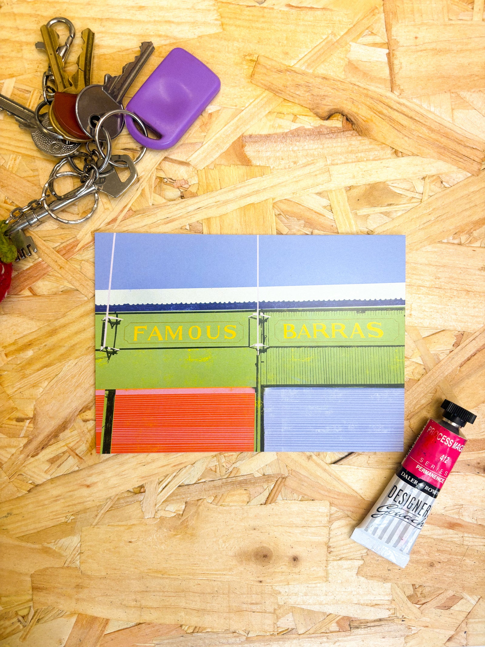 The Famous Barras Market Illustrated Postcard By Penny Black