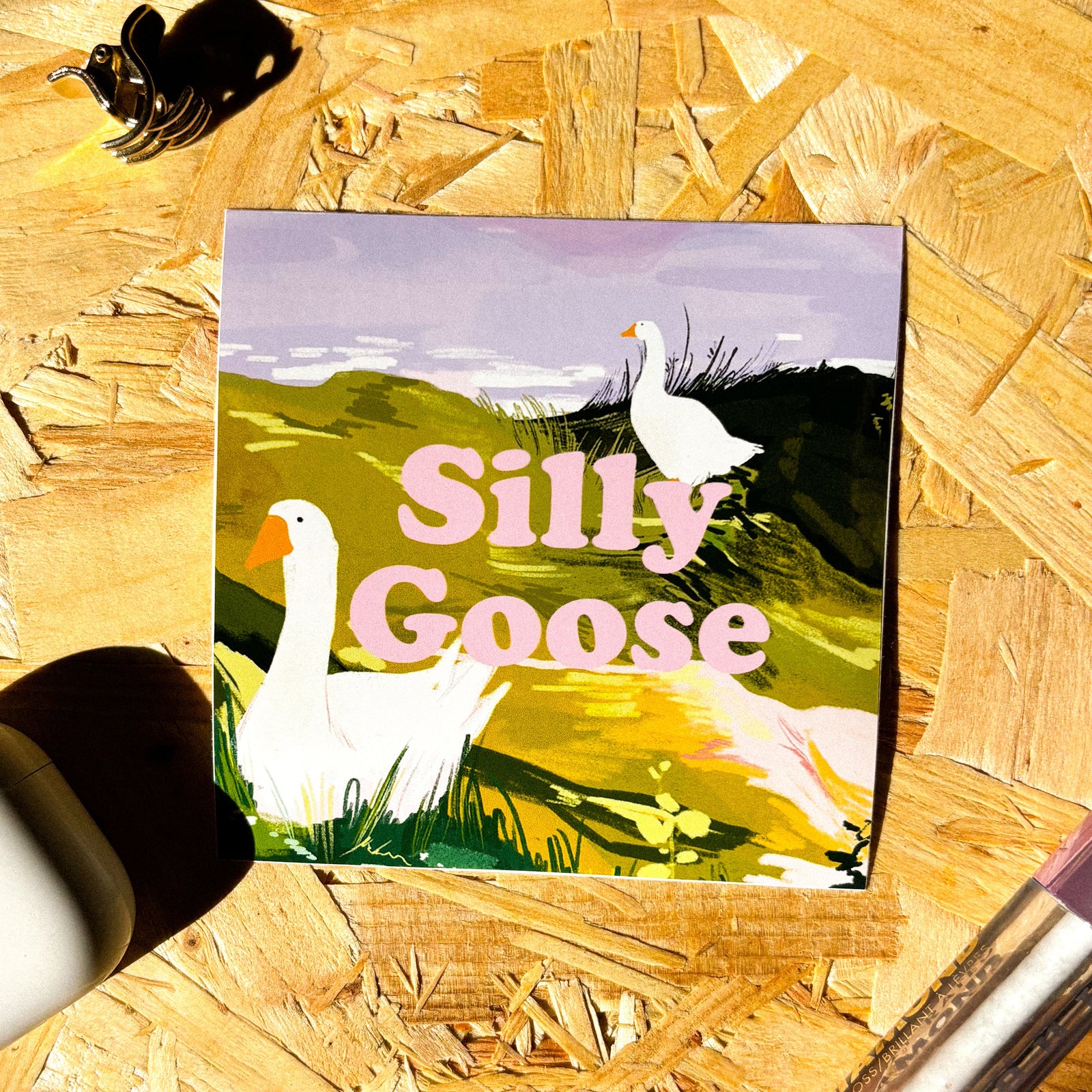 Silly Goose Vinyl Sticker by penny black