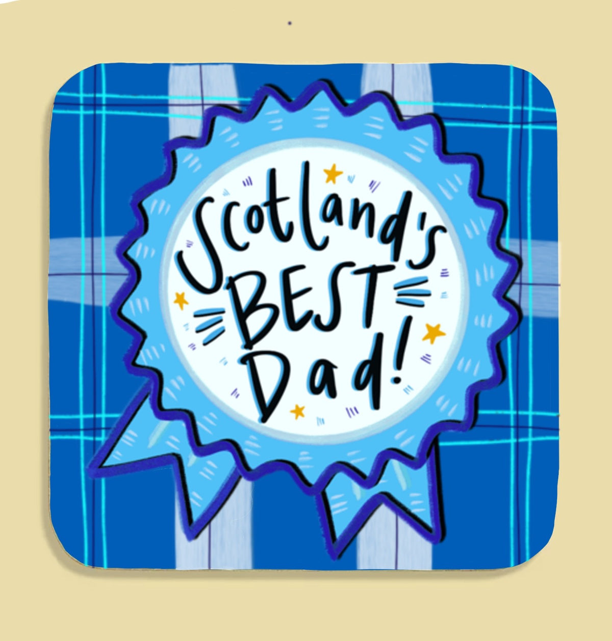 Scotland&#39;s Best Dad Coaster by penny black