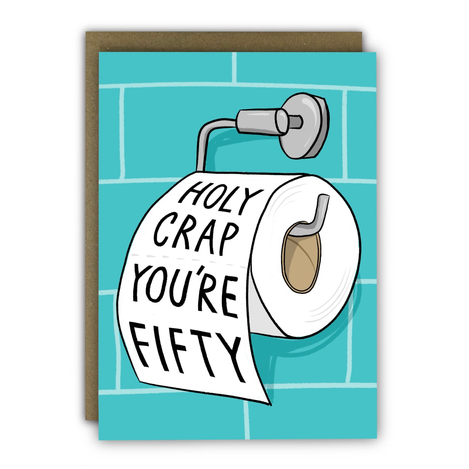 Holy Crap You're 50 Funny Birthday Card By Penny Black