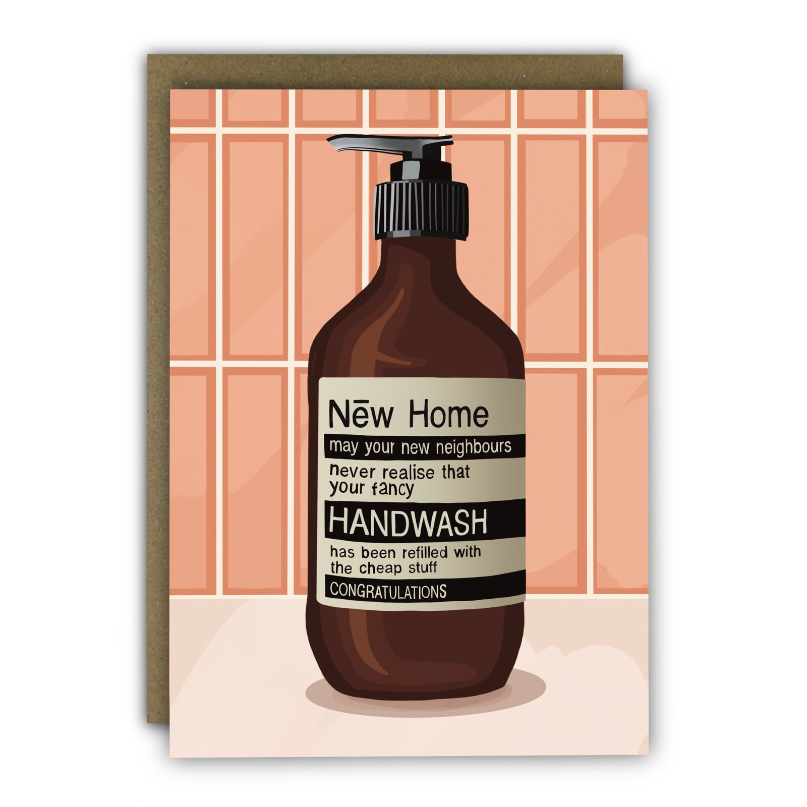 Fancy Hand Wash Funny New Home Card By Penny Black
