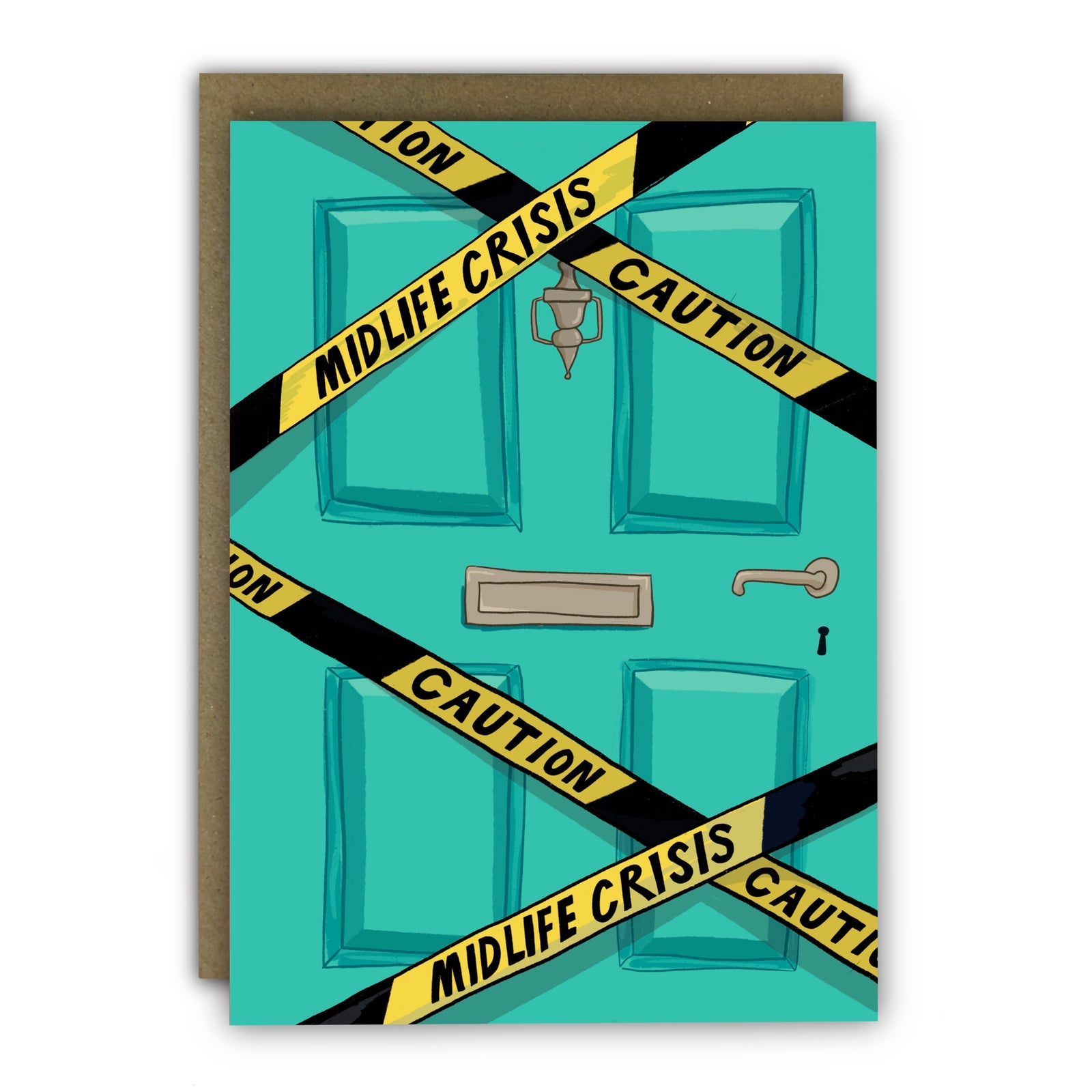 Midlife Crisis Caution Crime Scene Tape Funny Card By Penny Black
