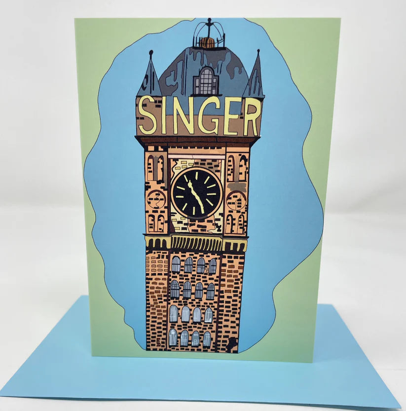 Singer Clock Clydebank Art Card