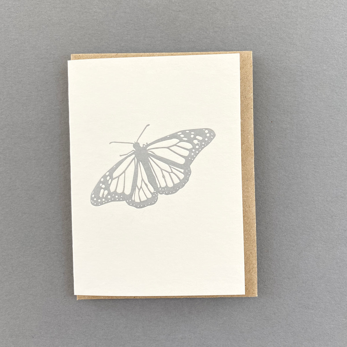Metallic Insect Butterfly Little Letterpress Notecard