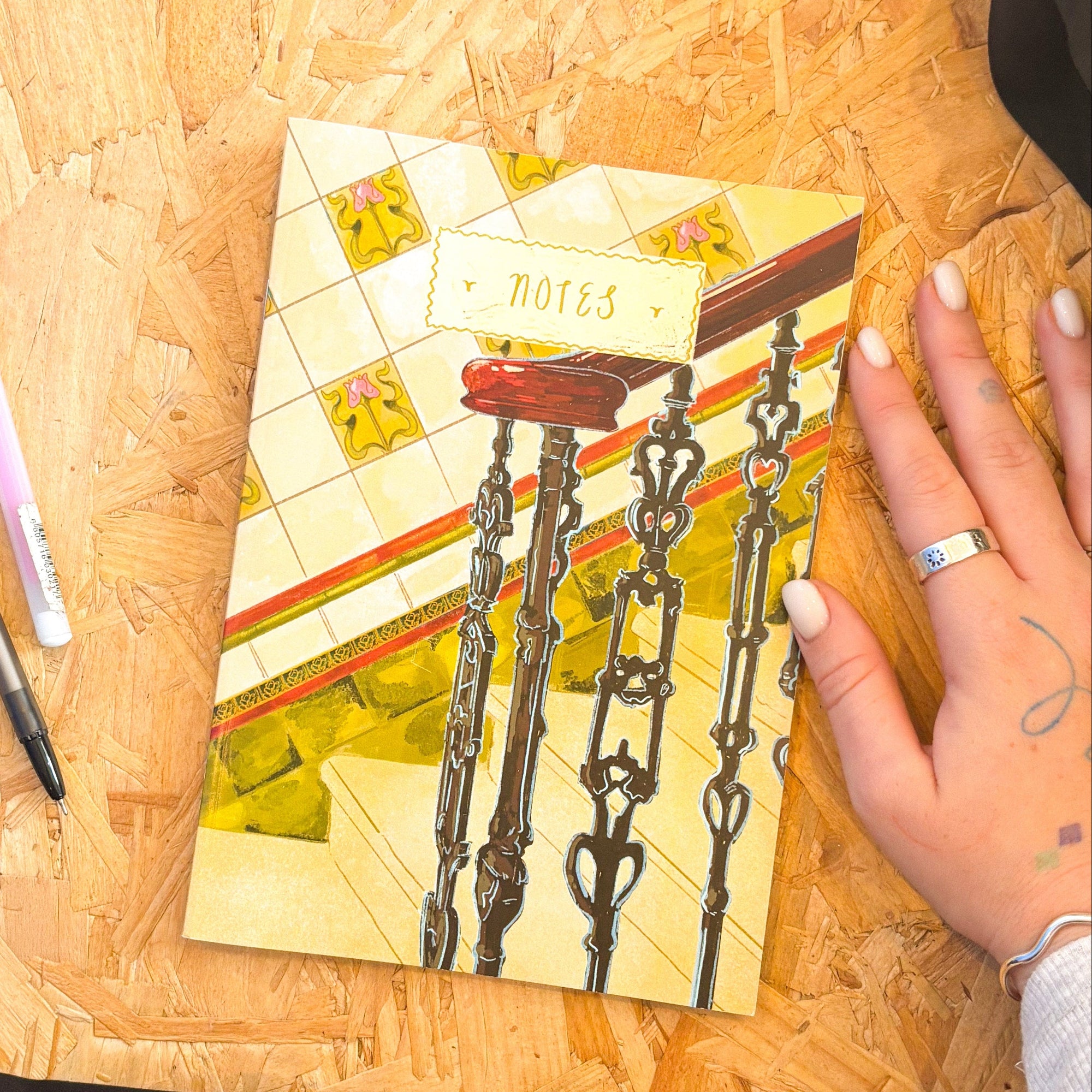 Tenement Tiles Notes A5 Notebook by penny black