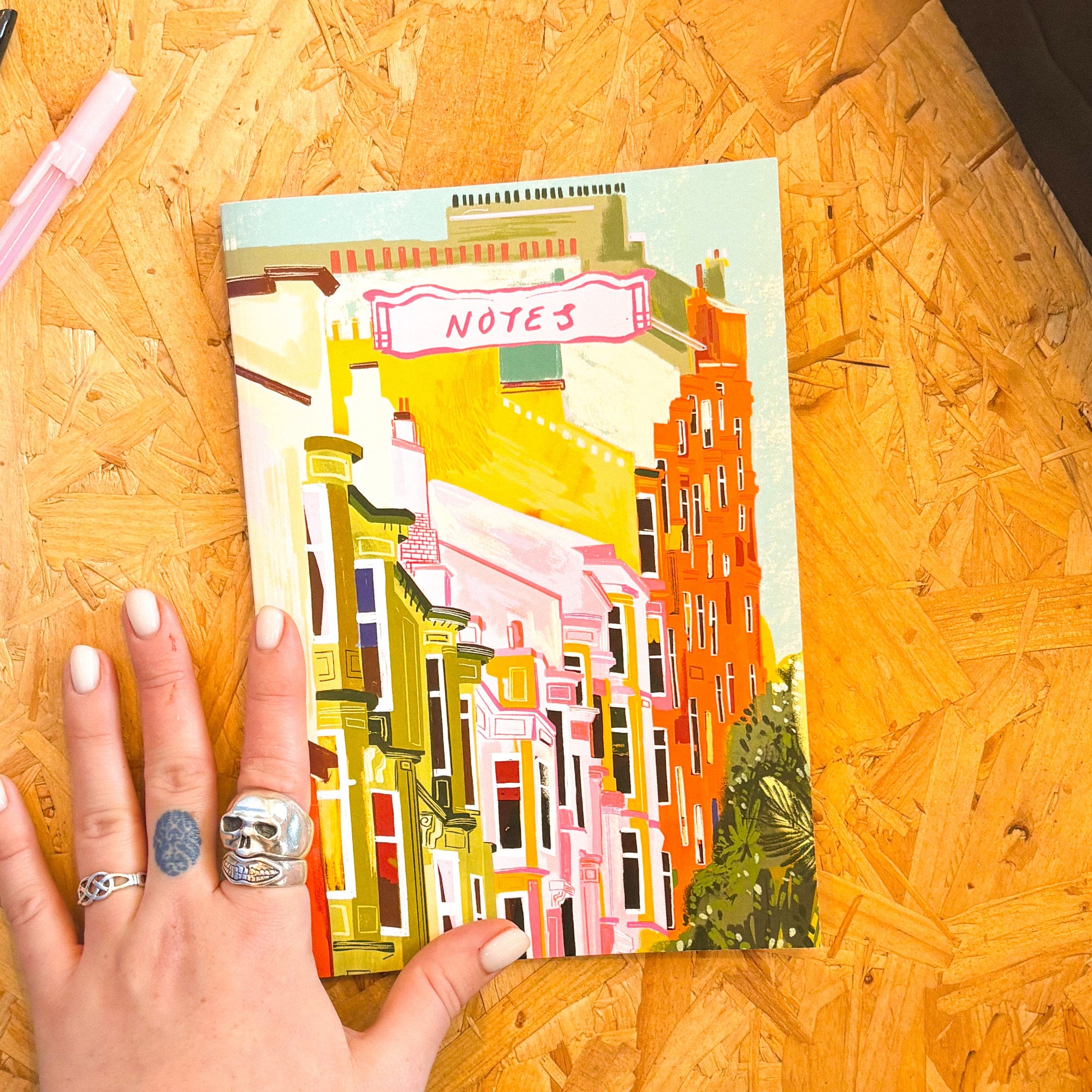 Glasgow Tenements A5 Notebook by penny black