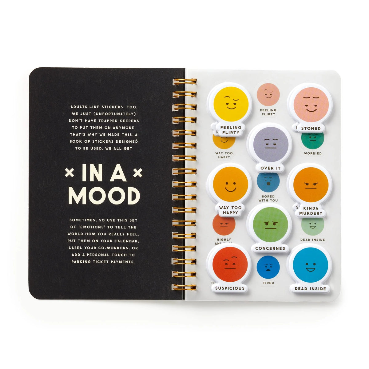 In A Mood Sticker Book by brass monkey - penny black