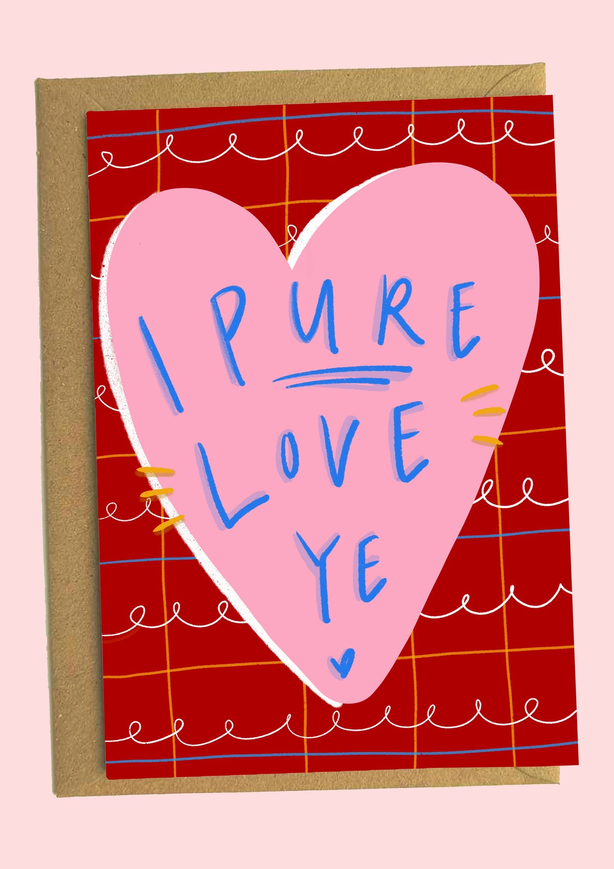 I Pure Love Ye Illustrated Card by penny black