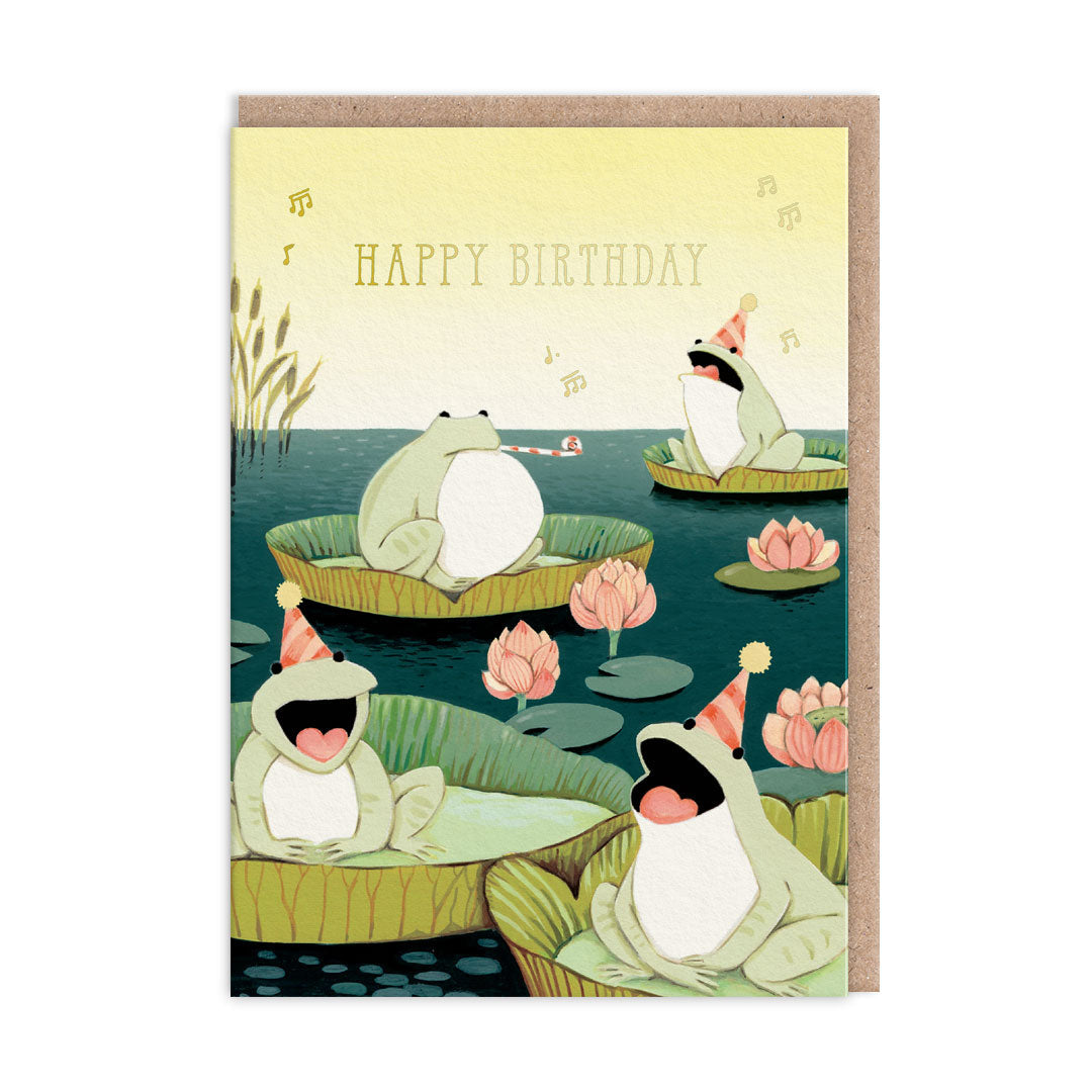 Singing Frogs Birthday Card By Penny Black