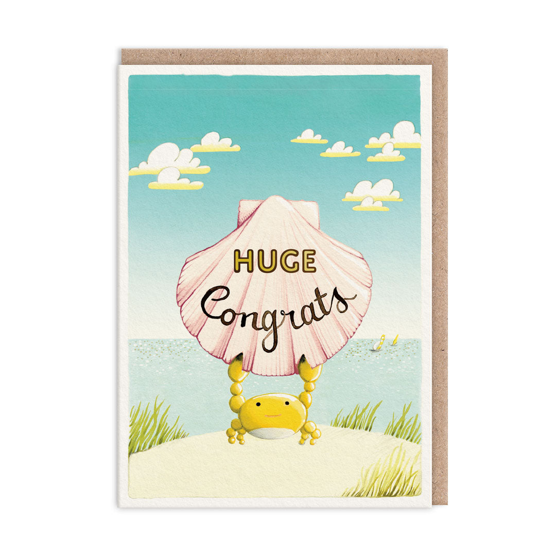 Huge Congrats Crab With Shell Card By Penny Black