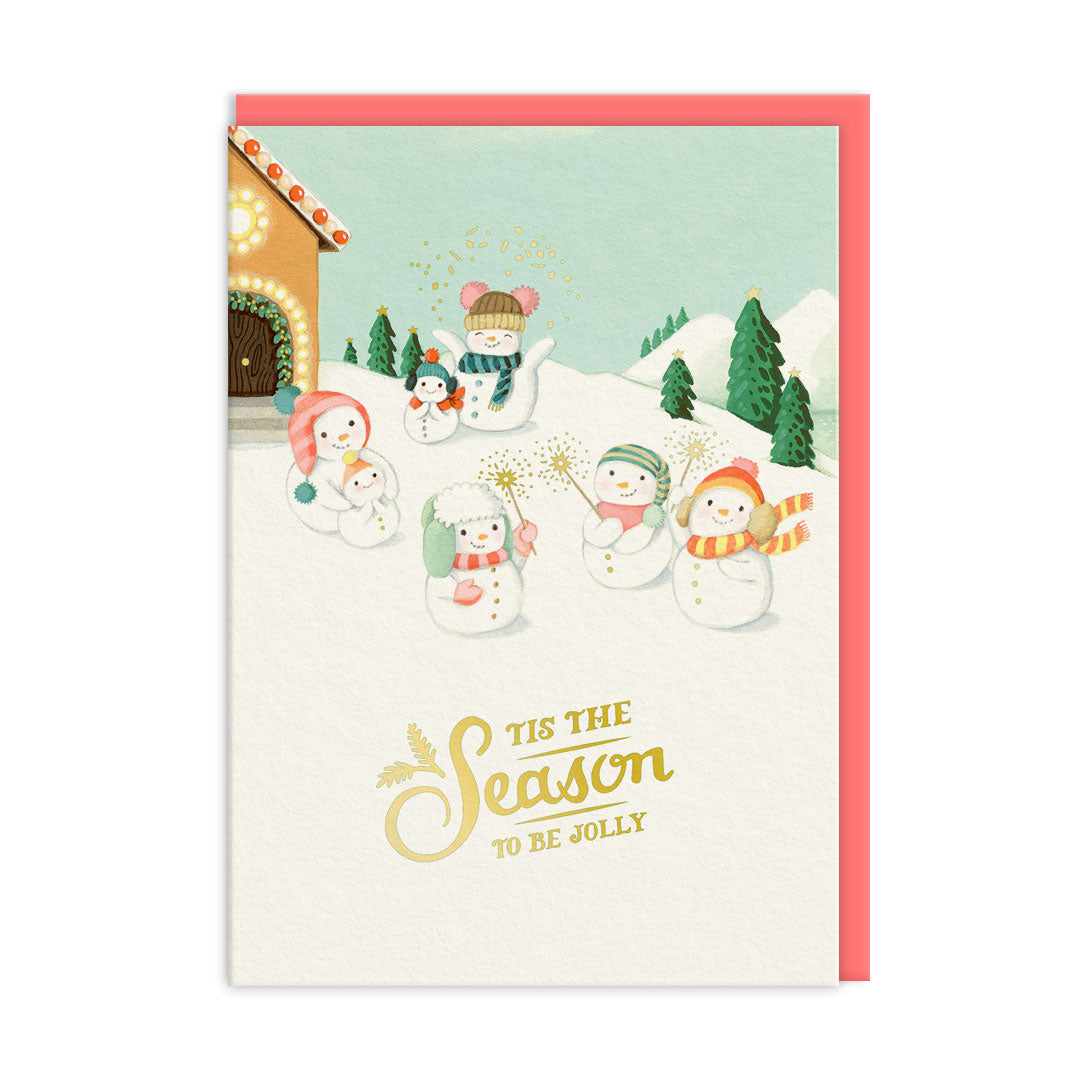 Snowman Sparkler Party Christmas Card By Penny Black
