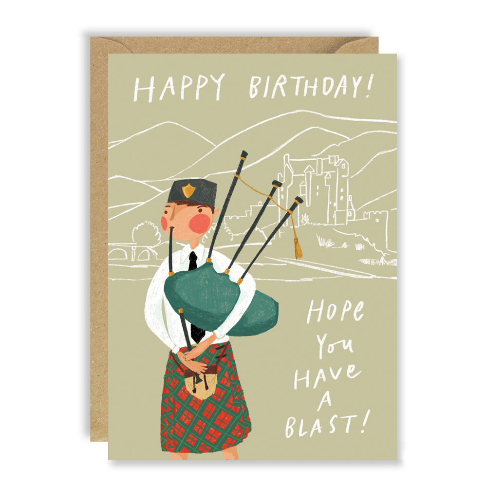 Bagpipe Blast Birthday Card by penny black