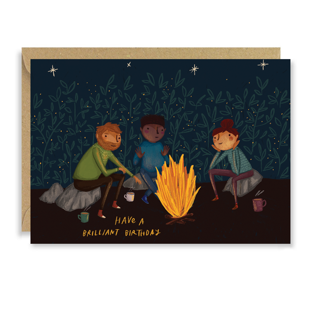 Campfire Birthday Card by penny black