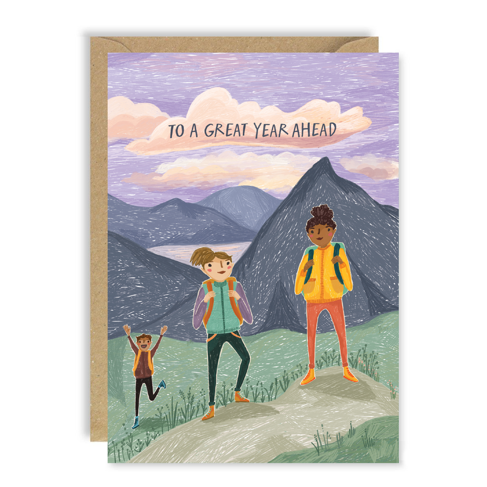 Great Year Ahead Hike Birthday Card by penny black