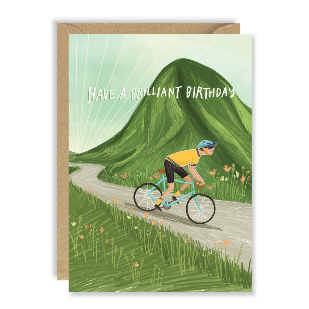 Road Cycling Brilliant Birthday Card by penny black
